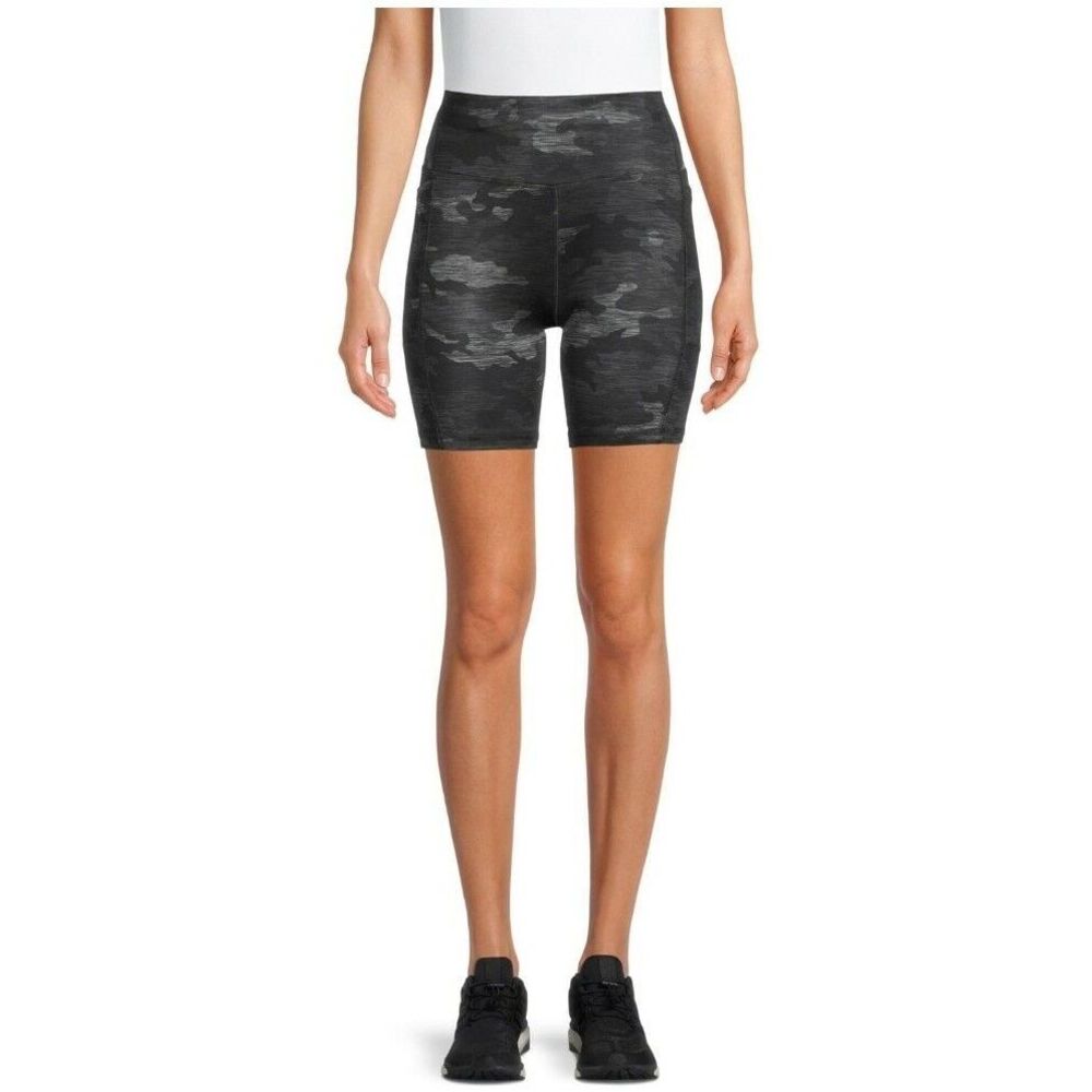 Athletic Works Womens Performance Bike Shorts Black/gray camo Size M (8/10)‎